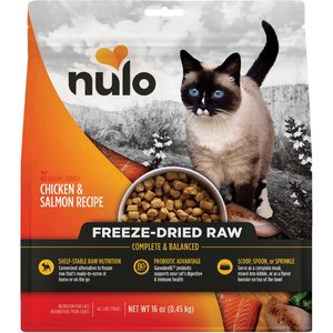 Nulo FreeStyle Chicken & Salmon Recipe Freeze-Dried Raw Cat Food, 16-oz bag