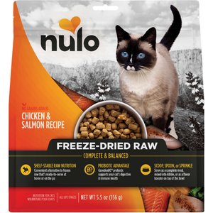 Nulo FreeStyle Chicken & Salmon Recipe Freeze-Dried Raw Cat Food, 5.5-oz bag