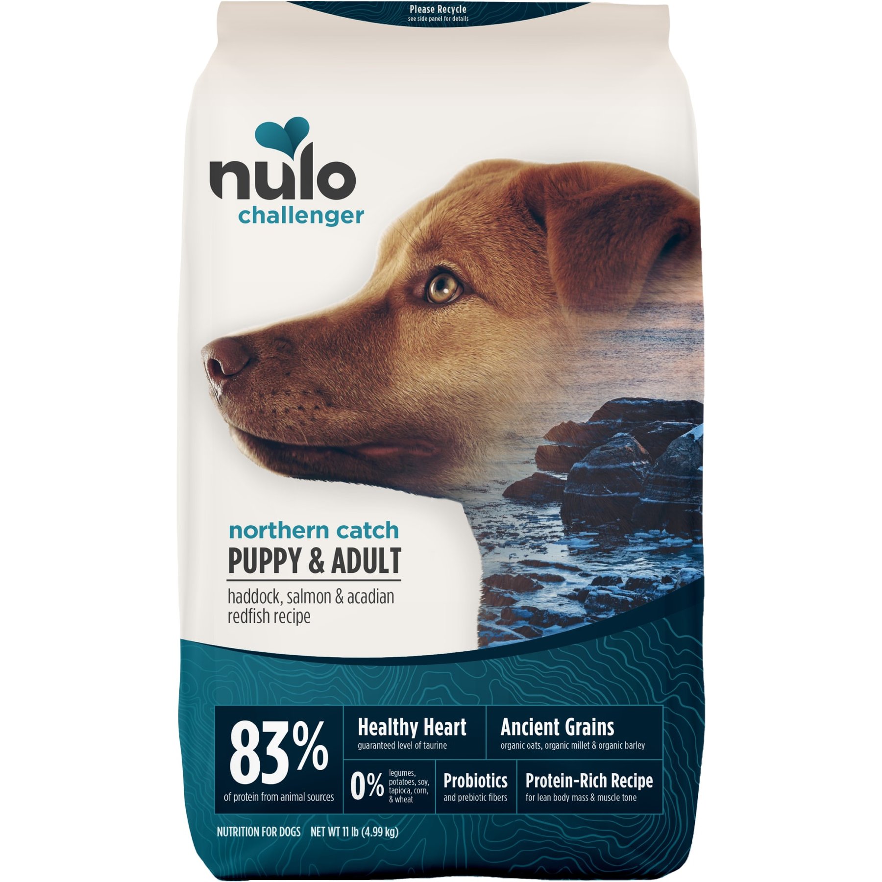 Nulo Challenger Puppy & Adult Northern Catch Haddock, Salmon & Acadian Redfish Dry Dog Food, 11-lb bag
