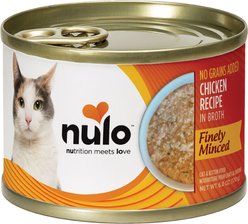Nulo Chicken Finely Minced Canned Wet Cat Food, 6-oz can, case of 8