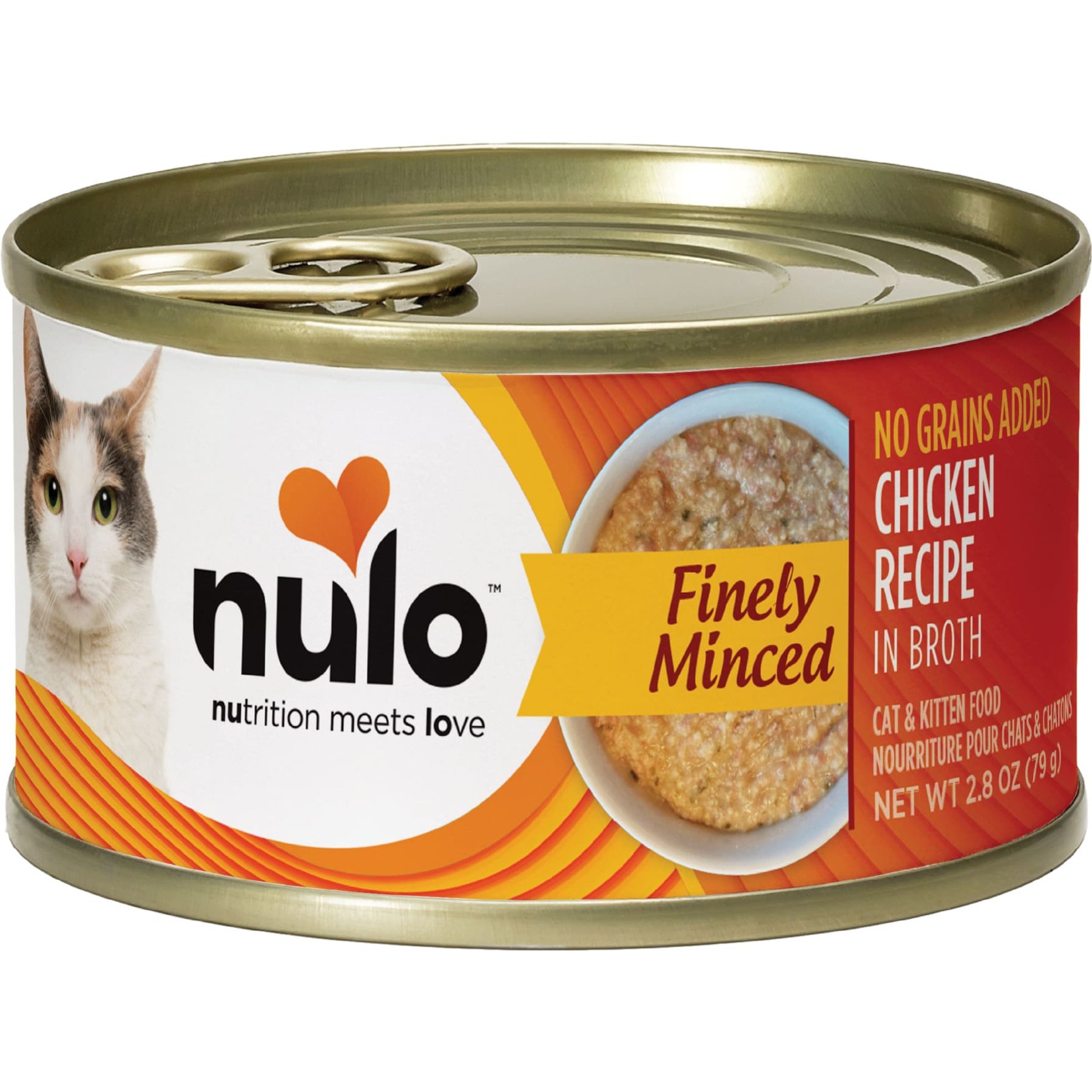 Nulo Chicken Finely Minced Canned Wet Cat Food, 2.8-oz can, case of 12