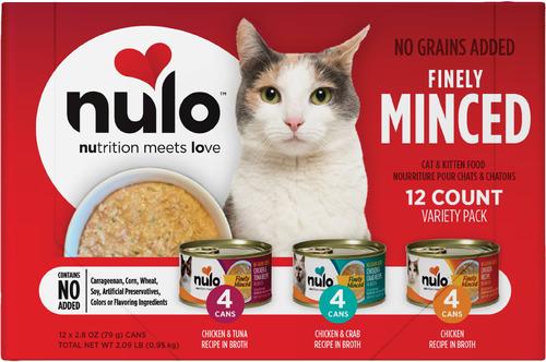 NULO Chicken & Tuna Variety Pack Finely Minced Wet Cat Food, 2.8-oz can,  case of 12 - Chewy.com
