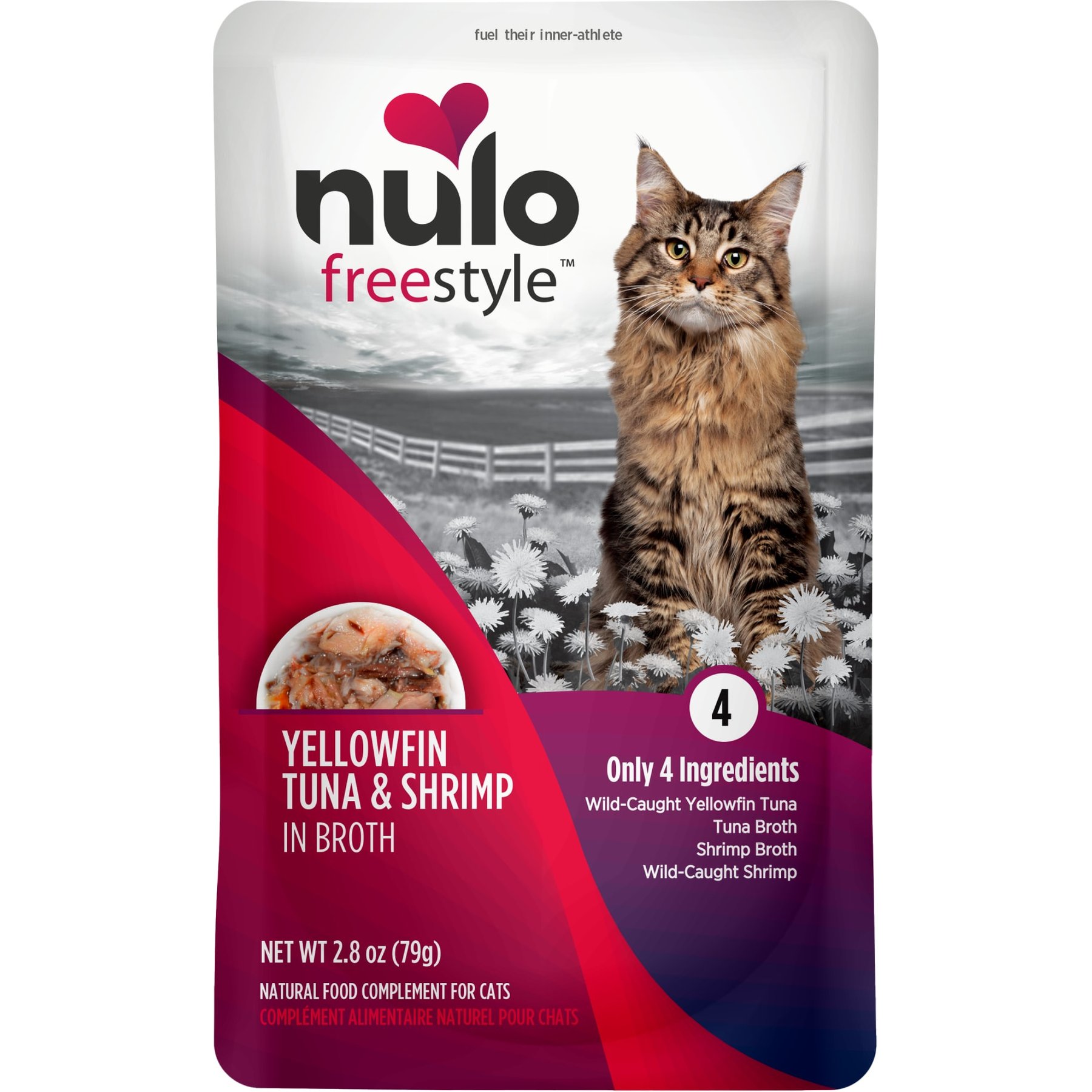 Nulo FreeStyle Yellowfin Tuna & Shrimp in Broth Cat Food Topper, 2.8-oz, case of 24