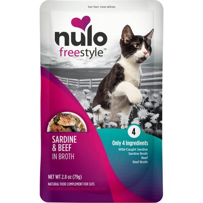 Nulo Nulo FreeStyle Sardine & Beef in Broth Cat Food Topper, 2.8-oz, case of 24