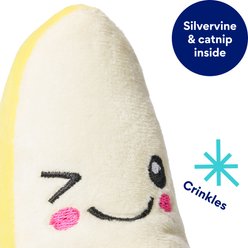 Frisco Banana Plush Kicker Cat Toy with Silvervine & Catnip slide 2 of 6