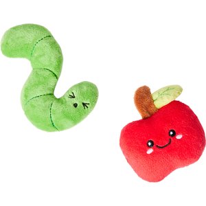 Frisco Apple & Worm Plush Cat Toy with Silvervine & Catnip, 2 count