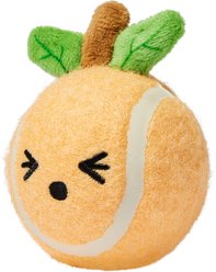 Frisco Peach Fetch Squeaky Tennis Ball Dog Toy, Medium