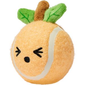 Frisco Peach Fetch Squeaky Tennis Ball Dog Toy, Medium