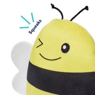Show full view: Frisco Bee Plush Squeaky Dog Toy, Medium/Large slide 3 of 6