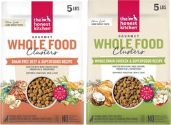 The Honest Kitchen Beef Whole Food Clusters Dry Food + Whole Grain Chicken & Oat Recipe Dog Food