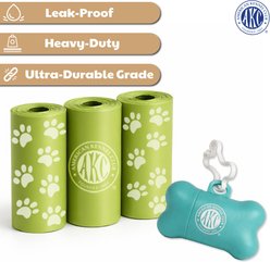 American Kennel Club Dog Leak-Proof & Heavy-Duty for Easy Clean-Up Waste Bag Dispenser with Scented 3 Refill Rolls, Pantone Green/Blue, 60 count slide 2 of 5