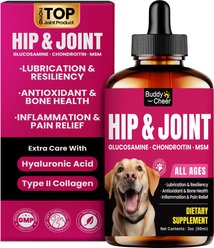 BuddyCheer Chicken Flavored Liquid Drops Hip & Joint Supplement for Dogs, 2-fl oz bottle