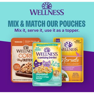 Wellness CORE Signature Selects Flaked Skipjack Tuna & Wild Salmon Entree in Broth Grain-Free Canned Cat Food, 2.8-oz, case of 12