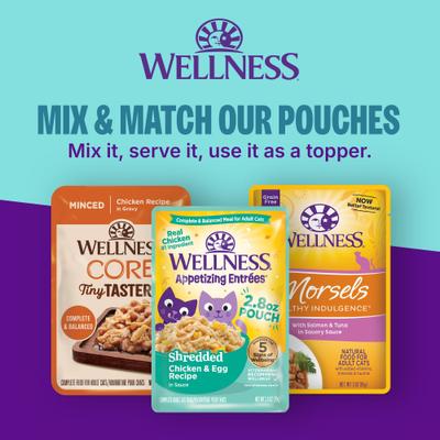 Show full view: Wellness CORE Signature Selects Poultry Selection Variety Pack Canned Cat Food, 5.3-oz can, case of 12 slide 9 of 11