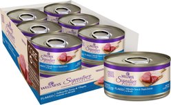 Wellness CORE Signature Selects Adult Yellowfin Tuna & Tilapia Protein Rich Grain-Free Flaked Wet Cat Food, 2.8-oz can, case of 12