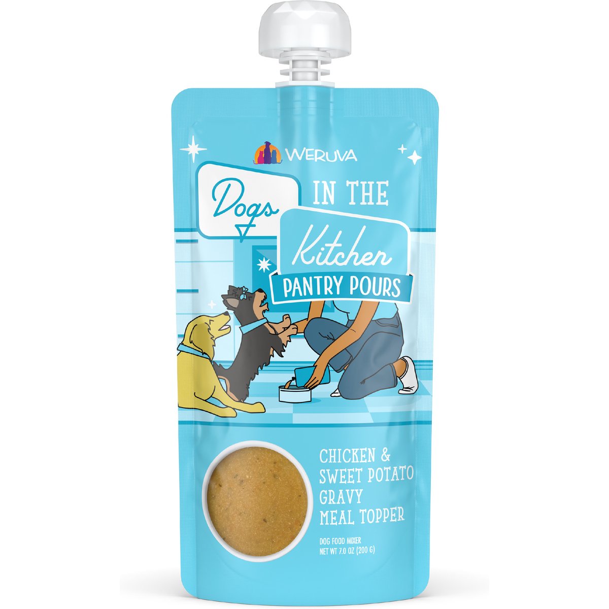 Weruva Dogs in the Kitchen Pantry Pours Chicken & Sweet Potato Gravy Wet Dog Food Topper, 7-oz pouch, case of 6