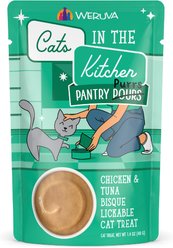 Weruva Cats in the Kitchen Pantry Pours Chicken & Tuna Bisque Wet Cat Food Topper, 1.4-oz pouch, case of 12