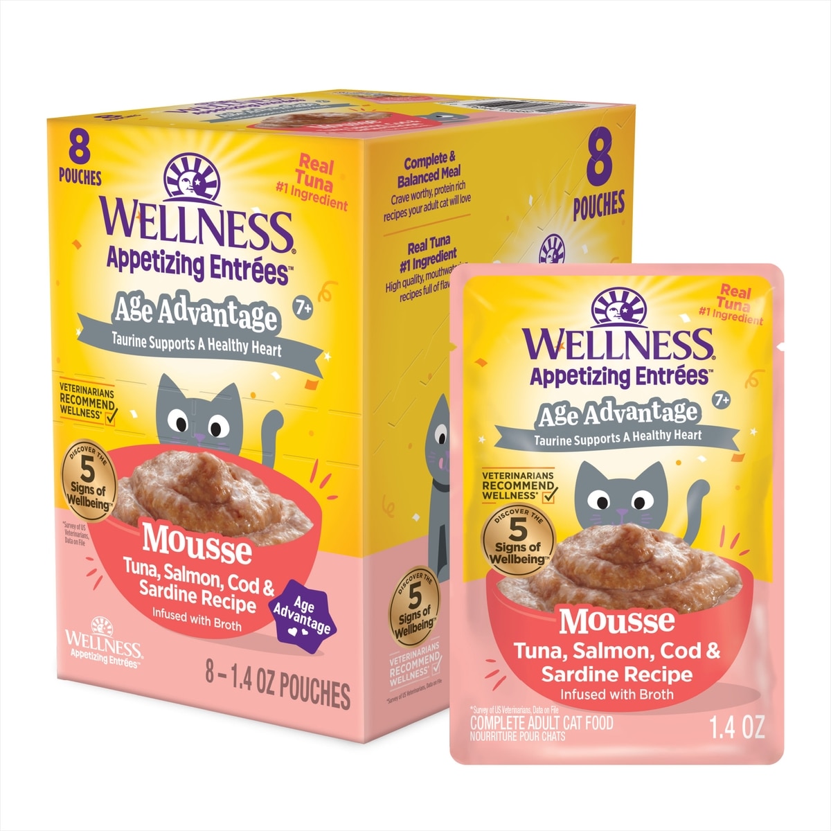 WELLNESS Appetizing Entrées Age Advantage Senior Grain-Free Tuna