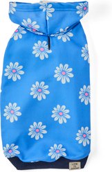 LIFE IS GOOD All Over Daisy Dog Hoodie, Athletic Blue, Small
