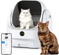 Ellenpent Automatic Self Cleaning Cat Litter Box, White