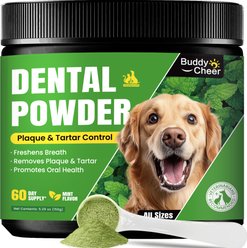 BuddyCheer Mint Flavored Powder Dental Supplement for Dogs, 5.29-oz jar
