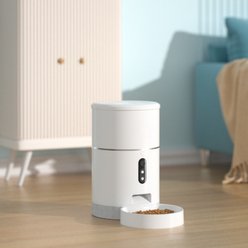 Happy & Polly WiFi Smart Automatic Scheduled Feeder for Dogs & Cats with Portion Control, White