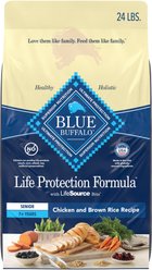 Blue Buffalo Life Protection Formula Senior Chicken & Brown Rice Recipe Dry Dog Food, 24-lb bag slide 1 of 9