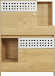 jansno Side Table Cat Litter Box Enclosure, Natural slide 2 of 7
