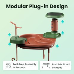 Birdfy Smart Solar Powered Camera & AI By Subscription Cardinal Bird Bath, Brown, 13.62 x 13.11 x 4.65-in slide 2 of 9