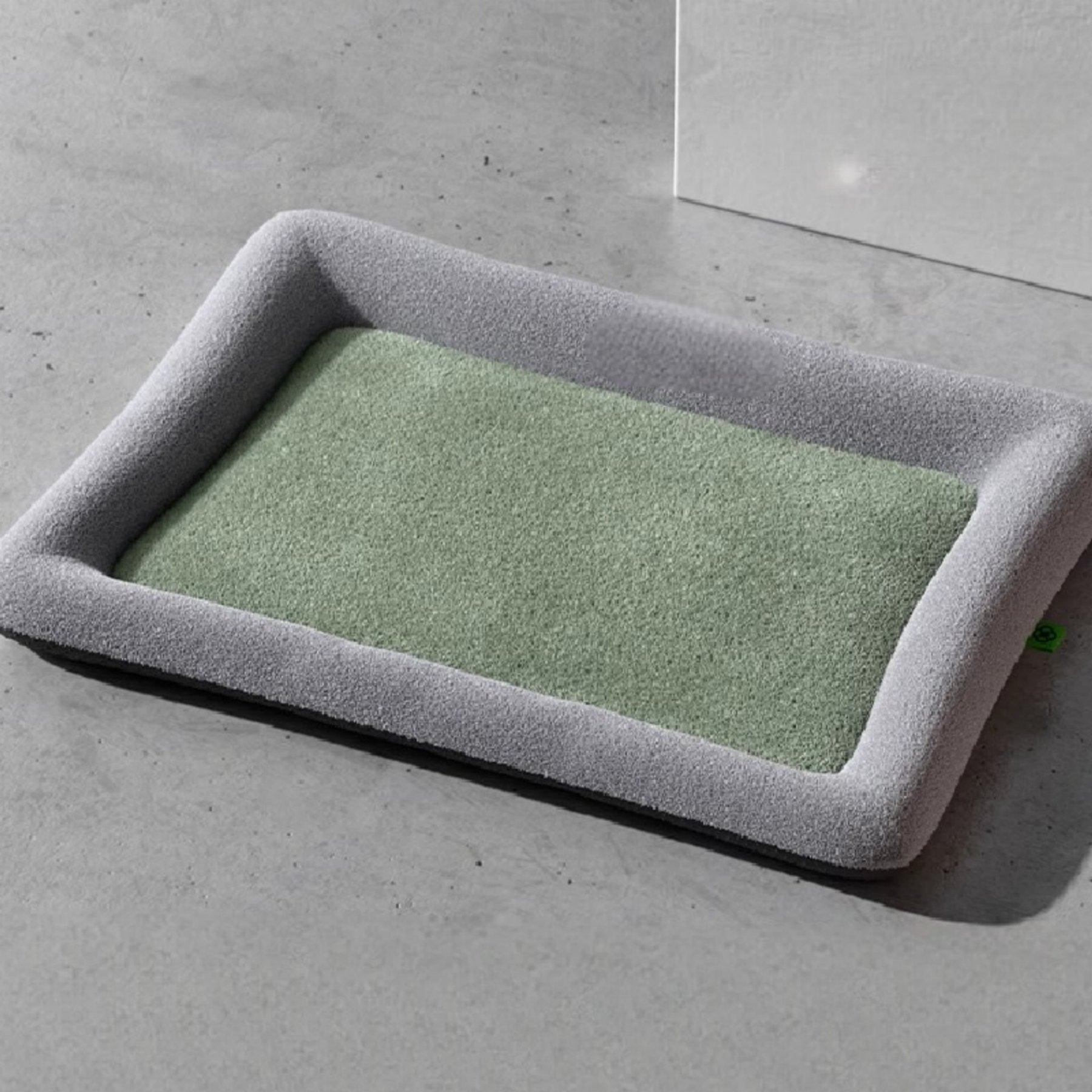 Barpor Modern Orthopedic Bolster Dog Bed, Green, Large