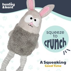 Huxley & Kent Lankies Binky Bunny Squeaky Plush Dog Toy, Gray, Large slide 2 of 8