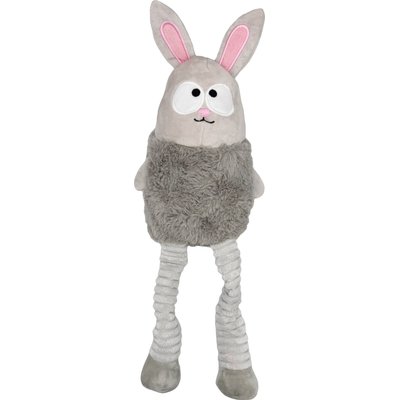 Huxley & Kent Huxley & Kent Lankies Binky Bunny Squeaky Plush Dog Toy, Gray, Large