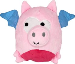 Huxley & Kent Pudgies Flying Piggasus Squeaky Plush Dog Toy, Pink, One Size