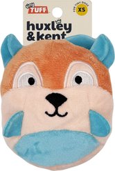 Huxley & Kent Tiny Tuff Nutty Buddy Squeaky Plush Dog Toy, Tan/Teal, One Size