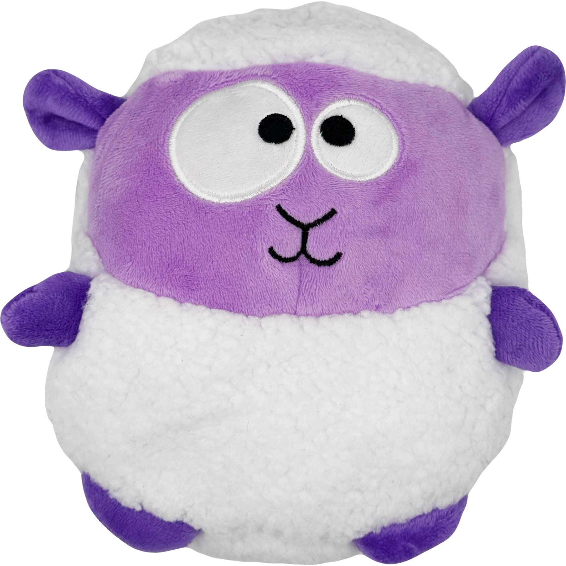Huxley & Kent Pudgies Lady Baba Squeaky Plush Dog Toy, Purple/White, One Size