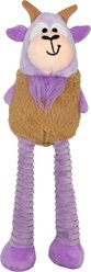 Huxley & Kent Lankies Vincent Van Goat Squeaky Plush Dog Toy, Purple/Tan, Large