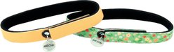 ElastaCat Coastal FlexFit Cat Collar, 0 to 12-in neck, 3/8-in wide, 2 count, Flowers/Orange