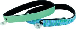 ElastaCat Coastal FlexFit Cat Collar, 0 to 12-in neck, 3/8-in wide, 2 count, Checkerboard/Seafoam