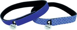 ElastaCat Coastal FlexFit Cat Collar, 0 to 12-in neck, 3/8-in wide, 2 count, Tiles/Navy
