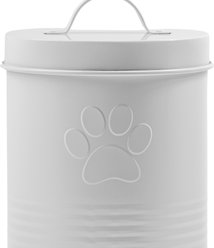 10 Strawberry Street Retro Paw Airtight Dog Treat Canister, White, 72-oz slide 2 of 4