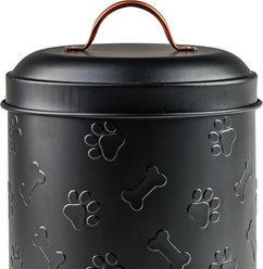 10 Strawberry Street Puppy Paws Airtight Dog Treat Canister, Black, 64-oz slide 2 of 4