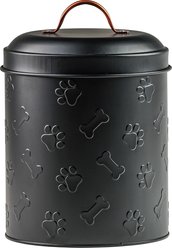 10 Strawberry Street Puppy Paws Airtight Dog Treat Canister, Black, 64-oz slide 1 of 4