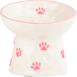 10 Strawberry Street Petite Paw Elevated Bowl, Pink Paw, 7-oz, 2 count slide 2 of 4