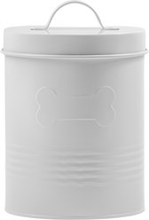 10 Strawberry Street Retro Bone Airtight Dog Treat Canister, White, 72-oz