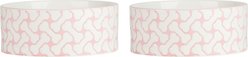 10 Strawberry Street HerringBONE Cat Bowl, Pink, 28-oz, 2 count