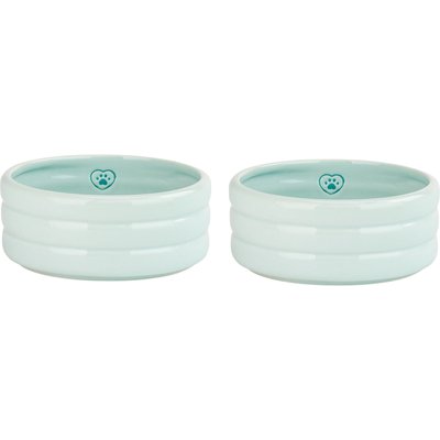 10 Strawberry Street 10 Strawberry Street Bubble Dog Bowl, Sage, 16-oz, 2 count