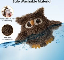 ZOMISIA Flappy Chirping Bird Electronic Plush Cat Toy with Catnip Bag, Brown slide 2 of 7