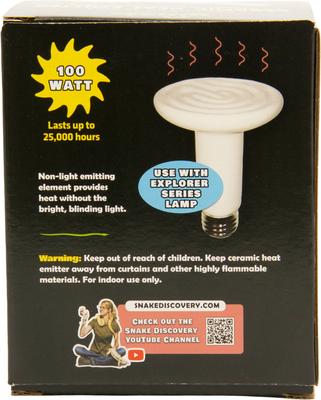 Show full view: Snake Discovery Ceramic Reptile Heat Emitter, 100-watt slide 2 of 7