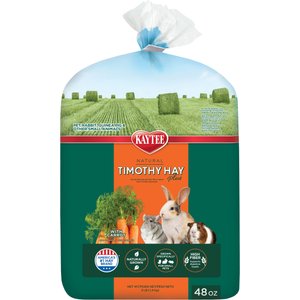 Kaytee Timothy Hay Plus Carrots Small Animal Food, 48-oz bag