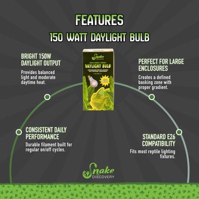 Show full view: Snake Discovery Daylight Reptile Bulb, 150-watt slide 5 of 7
